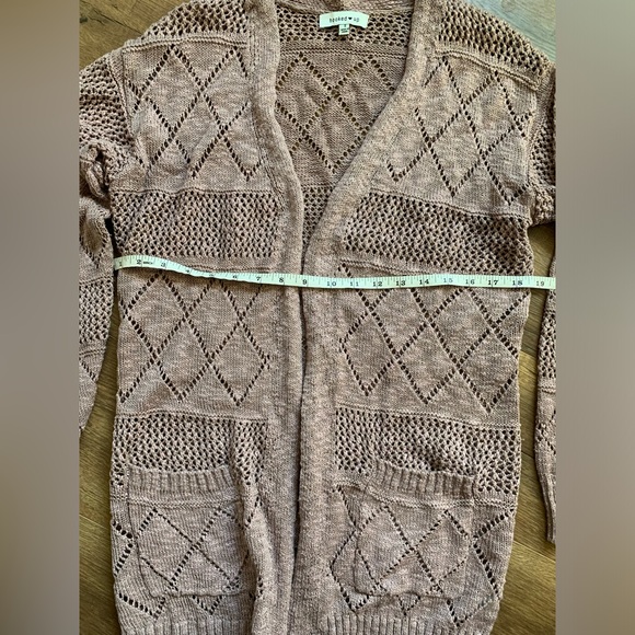 Hooked Up Open-Front Long Cardigan - Picture 4 of 9